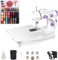 Dekaim 202A small sewing machine with extension plate, electric mini sewing machine for domestic use, 99-piece set (purple)