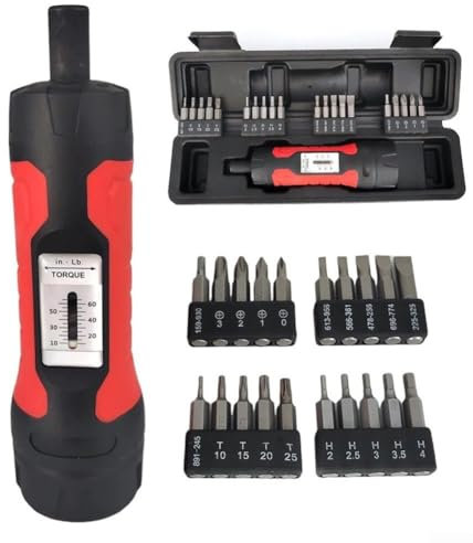 Oceanlend Digital Torque Wrench, Carbon Steel Torque Screwdriver with Ergonomic Non-Slip Handle, Audible Click Design(only Wrench)