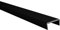 HOMEWELL - Profilé U pour habillage de chant 9x21.5x9, Laqué noir mat, lg 1950mm