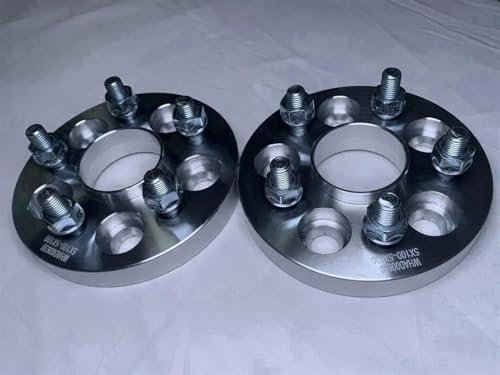 DZSJHGFDD Spurverbreiterungen 2 Stücke 20mm Rad Adapter Distanzstücke PCD 5x108 Zu 5x112 Hub Centric 63.4-66.6mm Radbolzen M12x1.5 Distanzscheiben