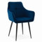 NEW HOME Stuhl Quattro Gepolstert – mit Armlehnen – Samt – Samtstoff – Moderner Glamour-Stil – Stühle für Wohnzimmer – Esszimmer – Möbel für Schlafzimmer – für Zuhause