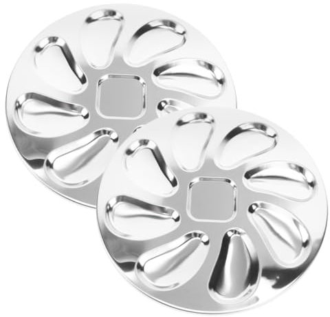 LABRIMP Plateau À Huitres Multifonction en Acier Inoxydable Coupe-huîtres Et Porte-Sauce Pratique pour Service À La Maison Ou Restaurant