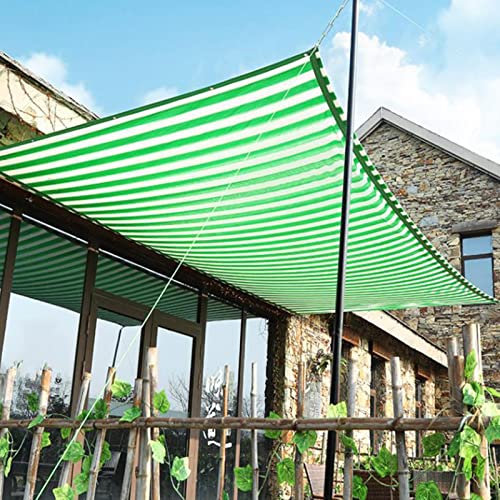 Sonnensegel für den Außenbereich, 3 x 6 m, rechteckig, UV-Blocker, langlebig, Markise für Garten, Hinterhof, Terrasse, Streifendesign, Größe XL