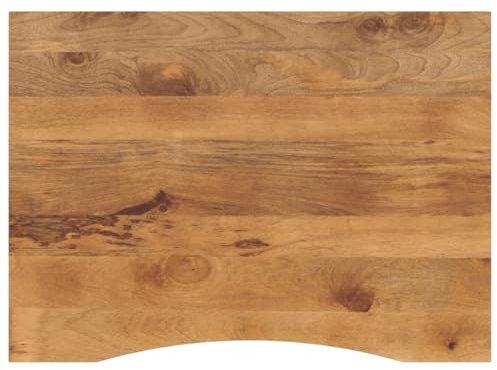 vidaXL Piano Scrivania con Curva 110x80x2,5cm Massello Grezzo di Mango