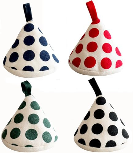 4 guantes para cubrir ollas, simples antiquemaduras, aislamiento térmico, guantes para freidora de aire, adecuados para microondas, horno, cocina, tapa de olla, mango de cazuela, agarre grueso de