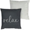Outdoor Kissen 2er Set Sprüche 2 Motive | 45x45x10cm Polyester 350g Füllung | Dekokissen Wasser- und schmutzabweisend Reißverschluss (1 x 2er Set Outdoorkissen Chill&Relax)