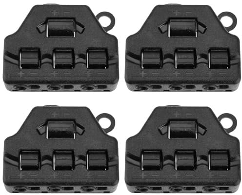 eMagTech 4 Stück TL-103CV 3-Port-Schnellverteiler Out-Line-Splitter 42 VDC 1,5 A 0,34–0,75 Mm² für Eisenbahnmodellszenen Und Verschiedene LED-Leuchten Schwarz