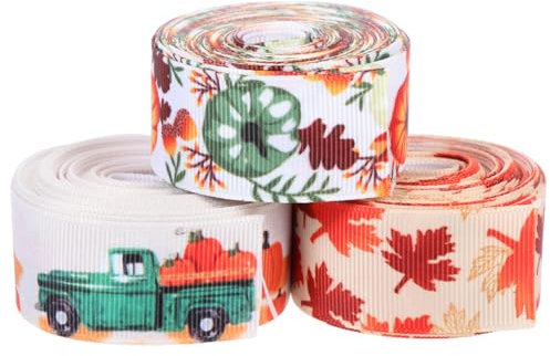 VILLCASE 3 Rollen Bänder Mit Herbsternte Aufkleber Aufblasbare Anhänger Deko Säckchen In Großen Mengen Feuerstellen Bälle Durchsichtiger Medaillon Anhänger