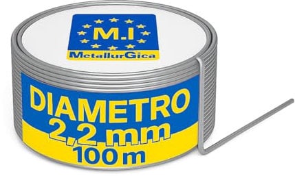 FILO METALLICO ZINCATO, ROTOLO DA 100 METRI, SPESSORE 2,2 mm – Filo zincato per recinzione, giardino, fai da te, legature, tensione.
