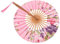 Holibanna Ventilador Antiguo decoración Pared decoración de Pared leque Fan Decorativo Abanico de Encaje Novia Ventilador de Mano Abanico Estilo Chino abanicos Plegables a Mano bambú Rosa
