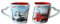 Lot de 2 tasses souvenir de Londres en céramique avec monuments emblématiques du Royaume-Uni et poignées en forme de cœur – Cadeau de voyage en Angleterre, tasses à thé avec Tower Bridge, Big Ben