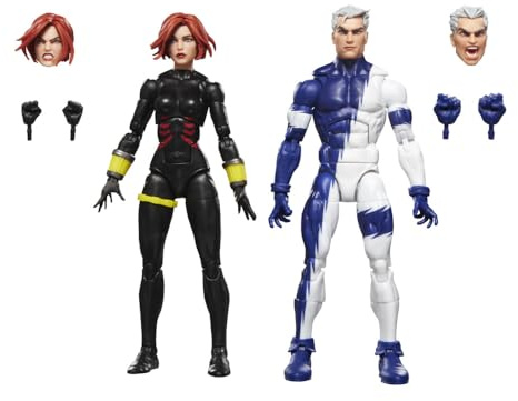 Marvel Legends Series Black Widow und Quicksilver, Avengers: The Crossing Comics Action-Figuren zum Sammeln (15 cm)
