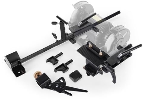 VEVOR Multi-Schleifvorrichtung für 152,4 mm und 203,2 mm Doppelschleifer, Zubehörteile mit Plattform, Gehrungsführung, Werkzeugauflage, Einstellblock, für Meißel und Drechselwerkzeuge