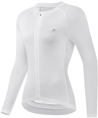 spocyclife Radtrikot Damen Kurzarm/Langarm, Fahrradtrikot Atmungsaktiv Rennrad Trikot Schnell Trocknen Fahrrad Shirt mit 3 Taschen für Frauen Outdoor Sport
