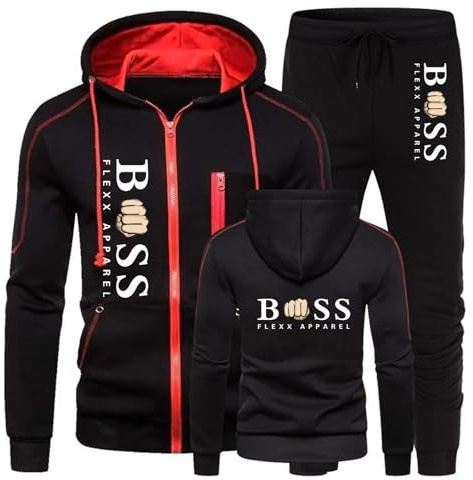 Générique Survêtement Homme à Capuche Ensemble Jogging Homme 2 Pièces Sweat Zippé Hoodies et Pantalon Jogging Manches Longues Combinaison de Sport pour Gym Élégant pour Gym Running Loisirs