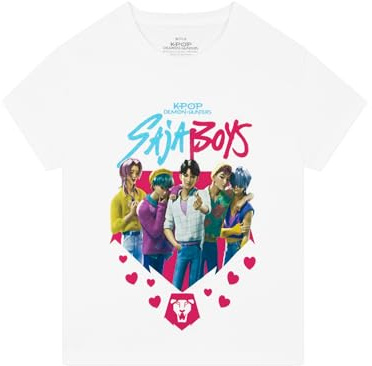 KPop Demon Hunters T-Shirt Mädchen, Saja Boys Mädchen T-Shirt Kurzarm T Shirt Kinder