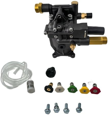 MuchLuckystar Hochdruckreiniger 3200 PSI 2,5 GPM, 1,9 cm horizontaler Schaft, eloxiertes Aluminium mit Doppeldichtung für Honda und andere Modelle