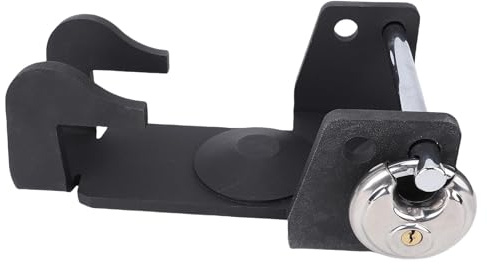 BTOSEP Lucchetto a collo d'oca in lega di zinco resistente con lucchetto a chiave per camper e rimorchi