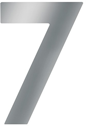 Metafranc Hausnummer 7 - Edelstahl - 120 mm - 3D Design - Gute Lesbarkeit - Individuelle Kombinationsmöglichkeiten / Beschriftung / Kennzeichnung / Ziffer / Haustür / Hauswand / Gartentor / 424067