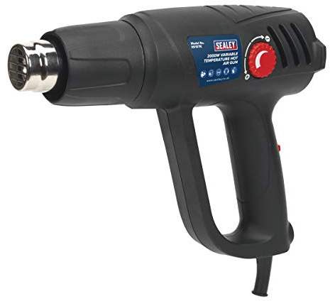 Sealey Hs107K Variable Temperature Hot Air Gun Kit 2000W 50-450