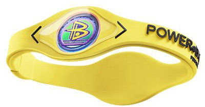 Power Balance Uni Sport bracciale in silicone, IWSA09, Donna Uomo, giallo / nero, L-20.5 cm
