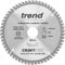 Trend Wood Circular Saw Blade, 184mm Diameter, 30mm Bore, 58 Teeth, 2.6mm Kerf, +12° Hook, TCT, Extra-Fine Finish, CSB/18458