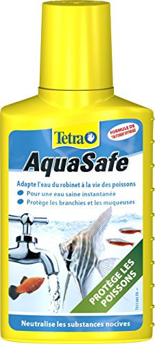 TETRA AquaSafe - Conditionneur d'Eau Naturel pour Poissons tropicaux -Agit en 5 mn - Eau Douce et Eau de Mer - Anti-Chlore - 100 ml