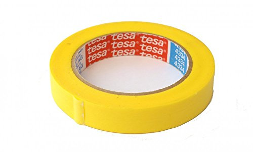 tesa 04334-00000-00 Kreppband Gelb (L x B) 50m x 19mm 1St, Yellow