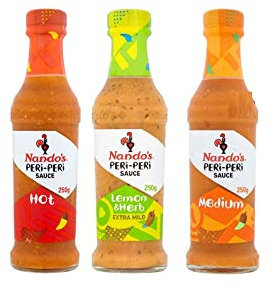 Nando's Peri-Peri Sauce Selection Medium, Lemon & Herb, Hot 125g each