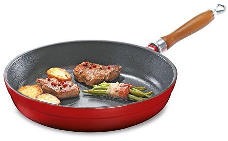 Karl Krüger 75028 Vulcan Eisenguss-Pfanne, 28 cm, rot