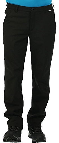 Regatta Men's Fenton Softshell Walking Trousers, Water Repellent, Wind Resistant & Multipocketed - Perfect for Outdoors, Hiking, Camping & Trekking Black