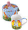 Süßes Geschenkset ~ Pferd ~ Becher in Blechdose abschließbar Spardose + Tasse