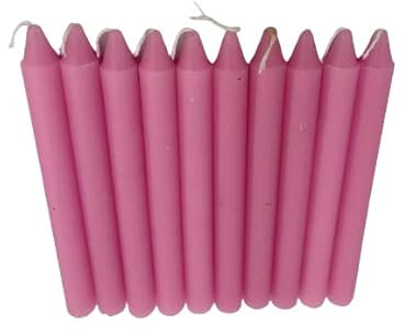SHINE Lot de 10 Bougies colorées Anti-Goutte Rose
