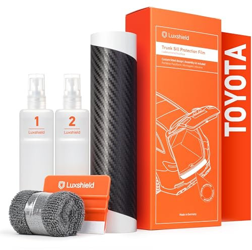Luxshield Ladekantenschutz Folie für Toyota RAV4 4 (IV) A4 I 2013-2018 - Stoßstangenschutz, Kratzschutz, Lackschutzfolie - Carbon Schwarz