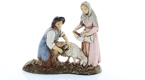 Moranduzzo Frauen die Scheren für Krippe 8 cm Maßstab 1:22 - Unzerstörbare Krippenfiguren - Stil 700', Handbemalt, Offizielles Produkt, Hergestellt in Italien, Bildhauer M. Landi