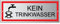 Schild Kein Trinkwasser 175x65 mm 2 Löcher Aluminium Edelstahloptik wetterfest UV-beständig 53303-L