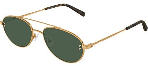 Stella McCartney sonnenbrille SC0180S 001 Gold-grün größe 54 mm, Unisex
