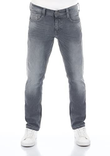MUSTANG Jeans Herren Stretch Oregon Tapered Fit Jeanshose Hose Denim, Größe:W 38 L 36, Farbauswahl:Light Grey Denim (1009375-313)