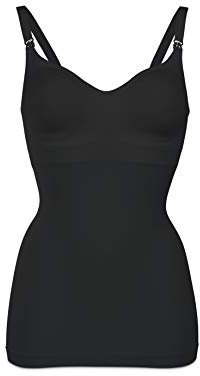 Medela Comfort Top - Seamless Top with Built-in Bra for Breastfeeding - from Pregnancy to Breastfeeding Black