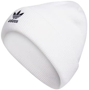 adidas Originals Women's Trefoil Beanie, White/Black 2, One Size