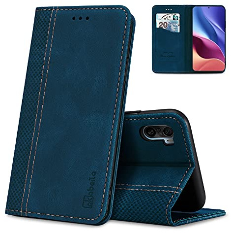 AKABEILA Hülle für Xiaomi Poco F3/Redmi K40/Redmi K40 Pro Handyhülle PU Leder Flip Case Ständer Brieftasche Schutzhülle Klapphülle Tasche Case mit [Kartenfach] [Standfunktion] [Magnetisch]