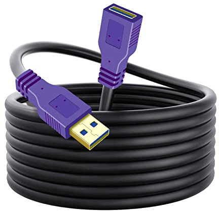 通用 USB Extension Cable 5m,Youii USB 3.0 Male A to USB3.0 Female A Extension Data Sync Cord Cable Adapter Connector. (5m)