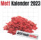 Mett Kalender 2023: Der lustige Taschenkalender mit witzigen Sprüche rund um Hack