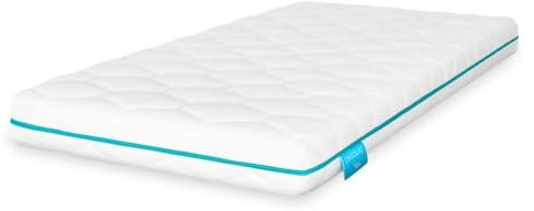 Cecotec Colchón de Cuna Flow BabyDream Soft. 120x60 cm, Núcleo BabyFoam, Firmeza Alta, Acabado Acolchado, Funda extraíble, Lavable a 40ºC, Reversible, Sistema de Triple protección, Envasado al vacío