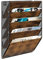 EasyPAG 5 Fächer Zusammensetzen Metall Holz A4 Zeitschriftenhalter Wand Zeitschriften Wandhalter Aktenablage Dokumentenhalter Hängend Magazin Organizer Flyerhalter Prospektspender