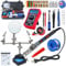 KEPIOG 80W Portable Soldering Iron Kit, Adjustable Temperature Control (180℃-500℃), with Multimeter, Soldering Aid Hand, Soldering Iron Tip, Soldering Wire, Desoldering Pump.