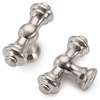 9BUILD 6 Stück Möbelknöpfe Gebürsteter Nickel Schrankknöpfe Türknauf Schubladenknöpfe Knauf Für Schrank Kommodenknöpfe Zinklegierung EU0040