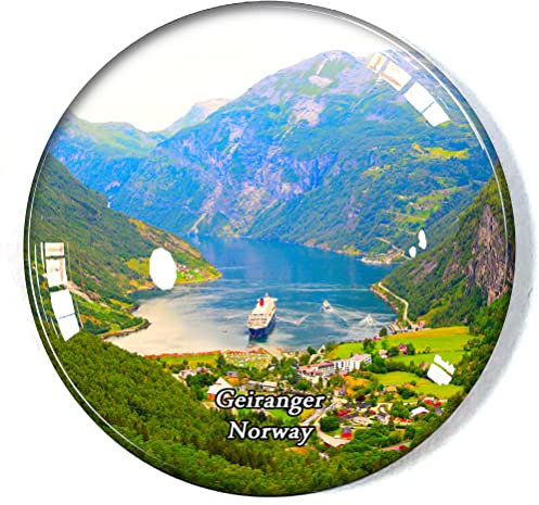 Geiranger Norwegen Kühlschrankmagnet Kühlschrank Gefrierschrank Magnet Souvenir Dekoration Magnet Aufkleber Glas Basteln