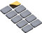 METALLIXITY PTFE Meuble Coulissant Patins (35x25mm) 12pcs, Rectangle Auto-adhésif Sol Protecteur Tampons - pour Meubles Tapis