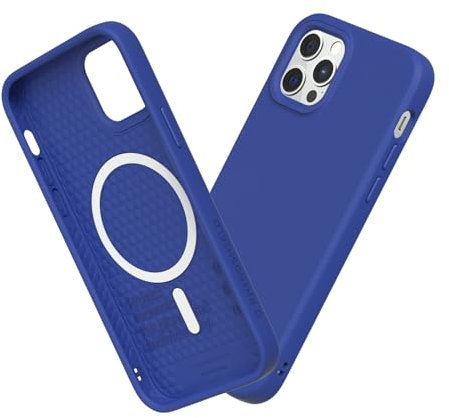 RhinoShield Coque Compatible avec [iPhone 12 Pro Max] | SolidSuit Compatible avec Magsafe - Coque Fine avec Technologie d'absorption des Chocs et Finition Premium Mate - Bleu Klein